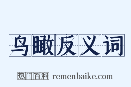 鸟瞰反义词是什么意思的图片